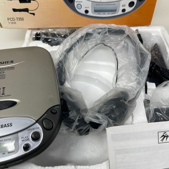 New Vintage‎ Fisher PCD-7350 Portable CD Compact Disc Player Slim Profile - Picture 4 of 14